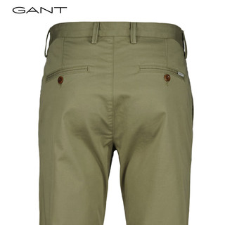 GANT亚洲版型|甘特2024春季男士时尚纯色休闲裤|1505288 329芦荟绿 32/32
