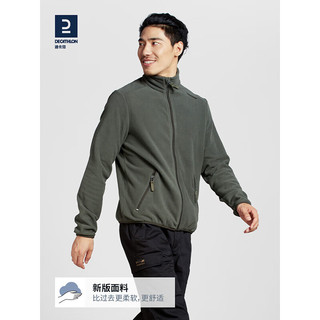 迪卡侬（DECATHLON）户外外套男士保暖摇粒绒上衣滑雪内胆 军绿色 M