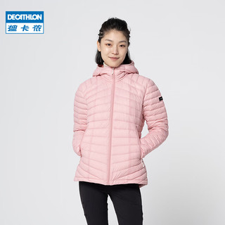 迪卡侬（DECATHLON）户外轻薄运动羽绒服保暖短款男女连帽滑雪内胆 深绿色 S(男170/女165)