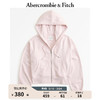 ABERCROMBIE & FITCH女装 24春小麋鹿休闲拉链外套毛圈布连帽卫衣 358698-1 浅粉色 XL (170/112A)