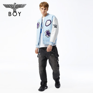 BOY LONDON棉服中性风夏季翅膀LOGO蓝色拼接宽松潮流百搭棒球服N29000 蓝色 M