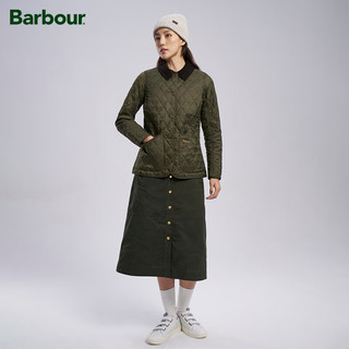 Barbour Annandale女士四季经典保暖菱格修身绗缝夹克 橄榄色 10