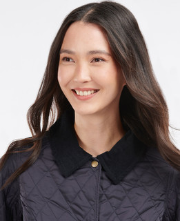 Barbour Annandale女士四季经典保暖菱格修身绗缝夹克 深蓝色 14