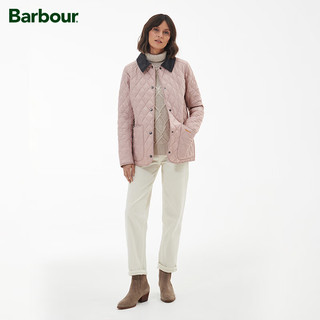 Barbour Annandale女士四季经典保暖菱格修身绗缝夹克 粉色 12