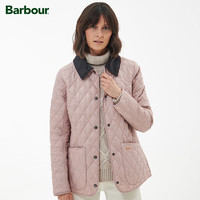 Barbour Annandale女士四季经典保暖菱格修身绗缝夹克 粉色 14