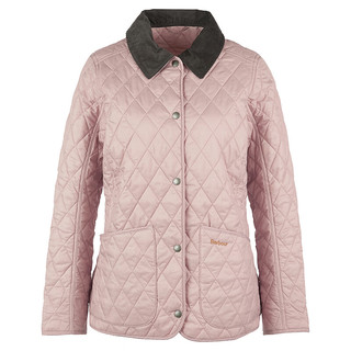 Barbour Annandale女士四季经典保暖菱格修身绗缝夹克 粉色 14