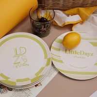 LittleDayz BoutiQue LittleDayz原创设计露营野餐竹纤维食品级餐盘子圆平盘早餐水果盘