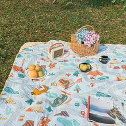 MOBI GARDEN 牧高笛 精致露营家用公园草地毯子地垫户外便携可机洗超声波野餐垫