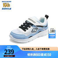 Skechers斯凯奇童鞋2024春男童网面透气运动鞋舒适轻便休闲鞋405283L 白色/浅蓝色/WLB 40码