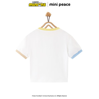 MiniPeace太平鸟童装夏新男童短袖T恤F1CNE2211 白色 110cm