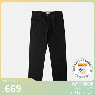 添柏岚（Timberland）男裤长裤卡其裤24春夏休闲商务直筒|A6FW1 A6FW1001/黑色 34