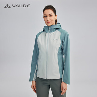 巍德（VAUDE）户外运动冲锋衣2L拼接防风防水徒步登山外套女款VG2411201 青灰 M