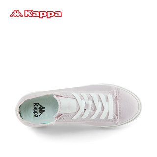 KAPPA卡帕经典低帮帆布鞋子女厚底显高板鞋轻便软底百搭运动休闲鞋 虹膜紫 39