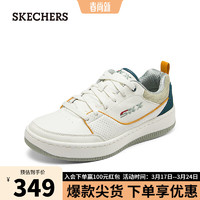 SKECHERS 斯凯奇 男士休闲鞋舒适板鞋232850 白色/青绿色/WTQ 45.5