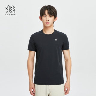 KOLON SPORT/可隆速干T恤 男子户外NATURETOP吸湿运动防晒UPF50+短袖 LHRT4MN133-BK 黑色 4XL