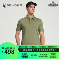 SPYDERSPYDER男子URBAN LIFE日常休闲运动商务POLO衫24MR447M 橄榄绿 S