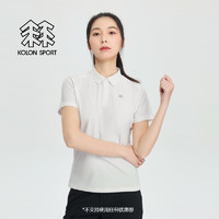 KOLON SPORT/可隆凉感POLO衫 女子户外AIRMESH网孔透汽户外运动短袖 LKPT4MN106-IV 象牙白 S