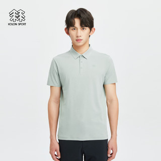 KOLON SPORT/可隆SECO空气POLO 男子户外休闲速干吸湿运动抗菌短袖 LHPT4MT599-MO 苔藓绿 3XL