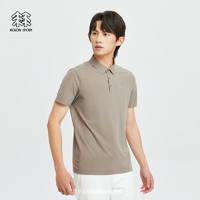 KOLON SPORT/可隆SECO空气POLO 男子户外休闲速干吸湿运动抗菌短袖 LHPT4MT599-TA 灰褐 4XL