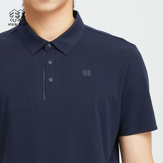 KOLON SPORT/可隆SECO空气POLO 男子户外休闲速干吸湿运动抗菌短袖 LHPT4MT599-NV 藏蓝 2XL