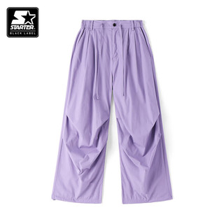 STARTER 梭织长裤男女同款24夏季降落伞裤版型街头宽松百搭 紫色 S 165/84A