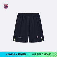 盖世威（K·SWISS）【秀场同款】24年春季五分裤男百搭休闲时尚运动裤1010007 495深靛蓝 2XL