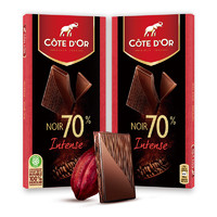克特多金象 特醇排装70%可可黑巧克力100g*2盒