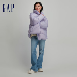 Gap 盖璞 女装秋季2023LOGO廓形发热保暖面包型羽绒服720893外套
