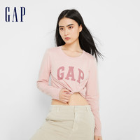 Gap 盖璞 女装秋季2023LOGO轻薄纯棉长袖T恤755802运动休闲上衣