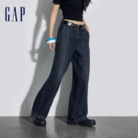 Gap 盖璞 女装2024春季新款高腰阔腿牛仔裤长裤890020