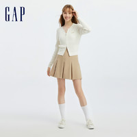 Gap 盖璞 女装早春学院风冰丝尼龙针织衫开襟毛衣795212