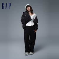 Gap 盖璞 女装早春尼龙防雨夹棉翻领短款合身外套高级时尚夹克811062