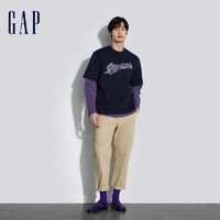 Gap 盖璞 男女装2024春季新款纯棉重磅字母logo圆领短袖T恤上衣885839