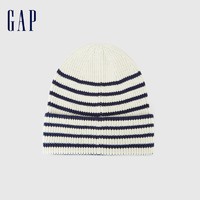 Gap 盖璞 男女装冬季新款时尚保暖条纹针织小圆帽遮耳休闲帽795371