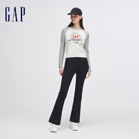 Gap 盖璞 女装2024春季新款logo撞色插肩袖花边长袖T恤针织女友T888456