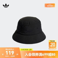 adidas 阿迪达斯 三叶草男女运动渔夫帽子HL9321 黑色 OSFW