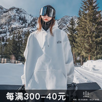 AWKA 滑雪服卫衣女男款装备单板国潮外套内胆美式内搭保暖防寒情侣 