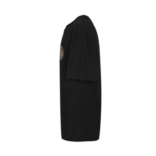 VERSACE JEANS COUTURE范思哲男短袖t恤个性小logo图案T恤 黑色 XL(体重170-190斤)