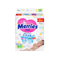 Merries 妙而舒 日本花王妙而舒宝宝干爽纸尿裤S82片婴儿尿不湿透气超薄