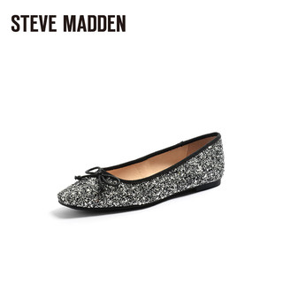 史蒂夫·马登 STEVE MADDEN/思美登秋季闪耀蝴蝶结平底单鞋女CHERISHS 银色 37