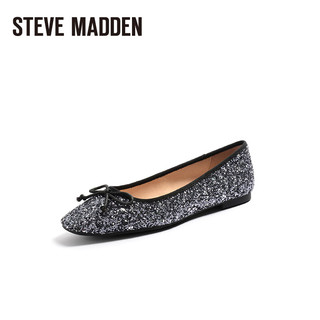 史蒂夫·马登 STEVE MADDEN/思美登秋季闪耀蝴蝶结平底单鞋女CHERISHS 蓝色 37