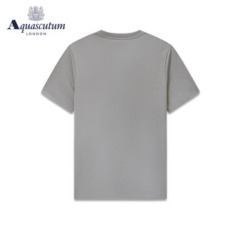 AQUASCUTUM/雅格狮丹春夏马图案男打底衫短袖t恤Q4970EM031 灰/95 XS