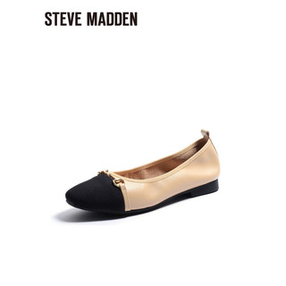 史蒂夫·马登 STEVE MADDEN/思美登春夏通勤小香风浅口平底单鞋女 MOLLYY 杳色 38