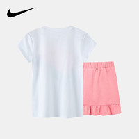 88VIP：NIKE 耐克 小童装女童夏季短袖T恤短裙带内衬2件套儿童纯棉短袖套装