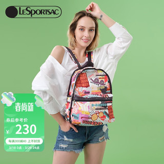 LeSportsac 乐播诗女背包百搭双肩包时尚背包旅行包书包 黄金时代