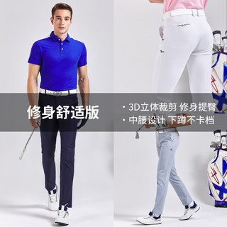 P&TGOLF高尔夫球裤男服装春季高尔夫运动长裤 弹力修身golf裤子 藏青色 L