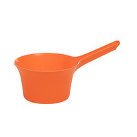 CHAHUA 茶花 水瓢塑料加厚长柄带嘴水勺厨房用品水舀子浴室水勺 橙色1个
