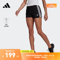 adidas 阿迪达斯 官网女装夏季运动短裤GM5523 黑色/白 A/M(165/72A)