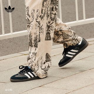 adidas 阿迪达斯 官网 adidas 三叶草 SAMBA OG 男女秋季经典运动鞋B75807 一号黑/白/蓝色 37(230mm)