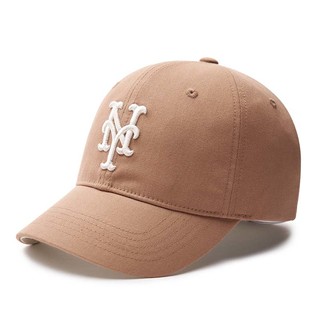 MLB男女纯色软顶棒球帽休闲百搭运动帽3ACP2003N-09SAD-59 纽约大都会队/深沙棕色/大标
